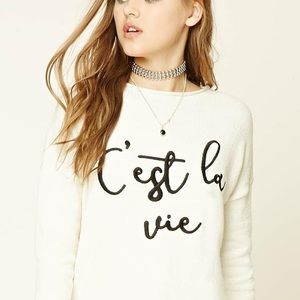 C'est la Vie Oversized Soft Sweater